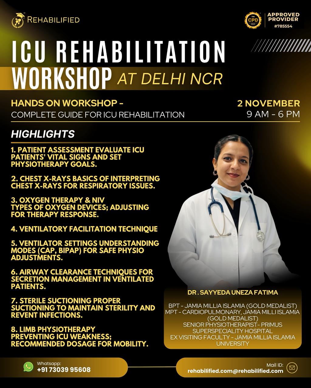 ICU Rehabilitation Workshop – Dehradun